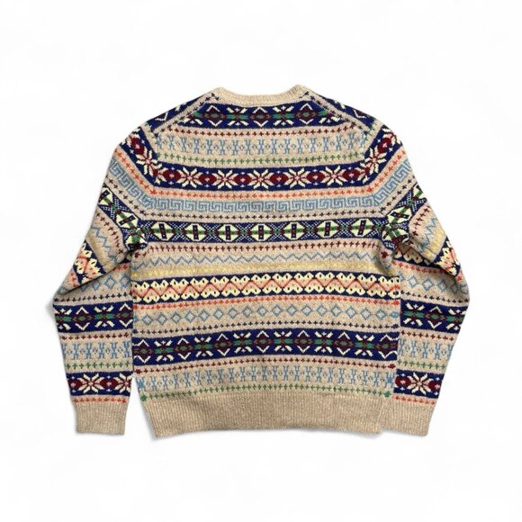 Polo Ralph Lauren Fair Isle Jacquard Wool Alpaca Holiday Sweater Sportsman L - Picture 3 of 13